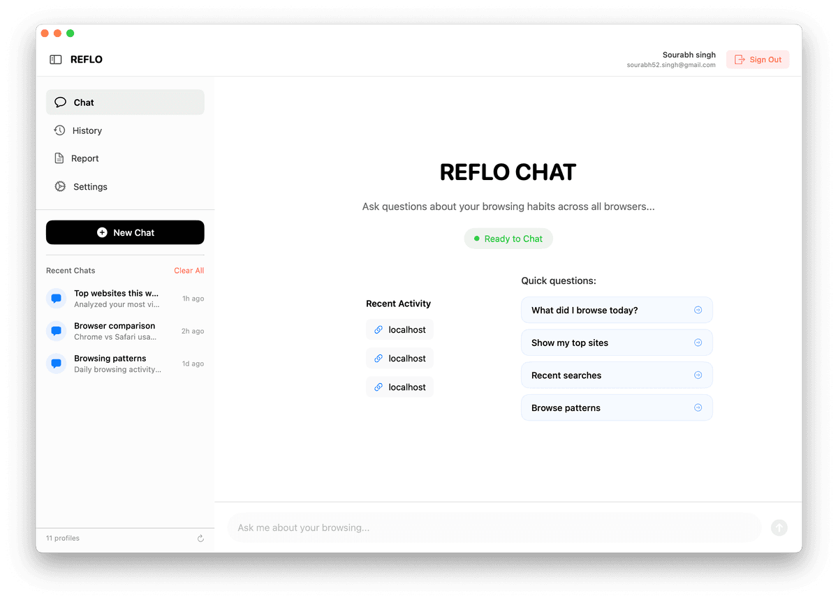 Refro Chat Interface